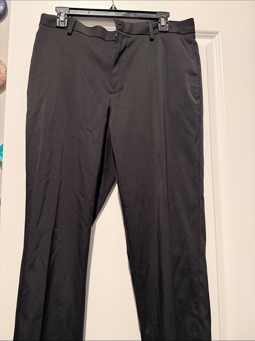 Slazenger Men's Black Dress Pants - Flat Front